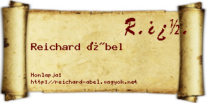 Reichard Ábel névjegykártya