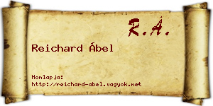 Reichard Ábel névjegykártya